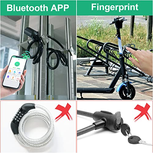 Fingerprint Bluetooth Bike Cable Lock