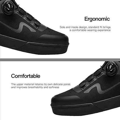 SANDUGO MTB Mountain Bike Cycling Shoes for Men,2 Bolts Suitable All SPD Pedals(XC/AM), Compatible with Peloton Lightweight and Comfortable,Black