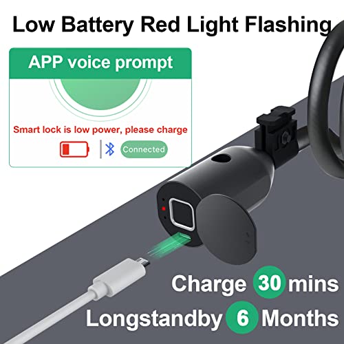 Fingerprint Bluetooth Bike Cable Lock