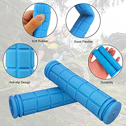 Bike Handlebar Grips with Tassel Streamers, Non-Slip Soft Rubber Bike Handle Grips for Kids and Girls Boys, Mountain Bike MTB BMX Scooter Cruiser Bicycle Repair Replacement Parts