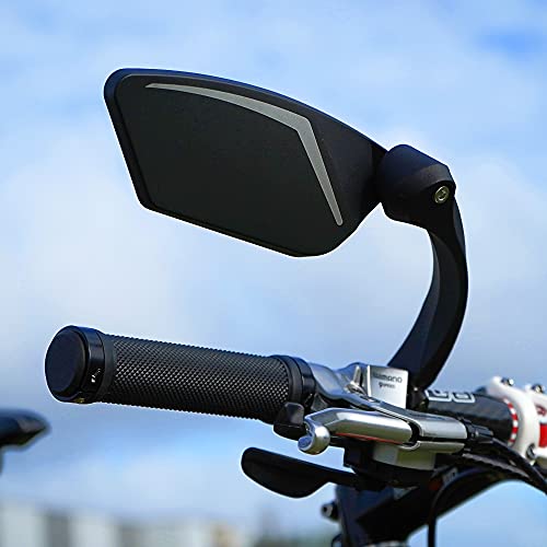 Blue Lens Bike Handlebar Mirror - Crystal Clear View