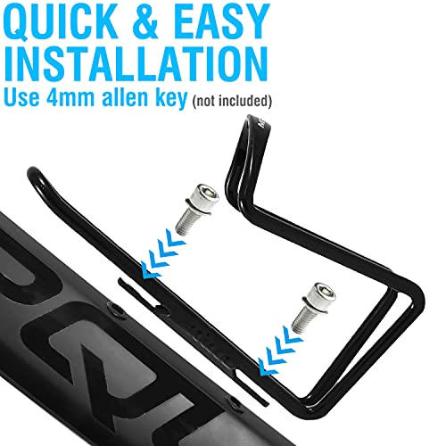 Lightweight Bike Water Bottle Holder with Stainless Bolts