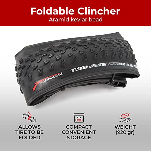 Fincci Pair 29 x 2.10 Inch Bike Tire 52-622 Foldable Tires with 1mm Anti Puncture Proof Protection for MTB Mountain Gravel Hybrid Bike Bicycle - Pack of 2