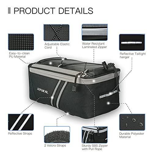 Waterproof Rear Bike Rack Pannier with Rain Cover