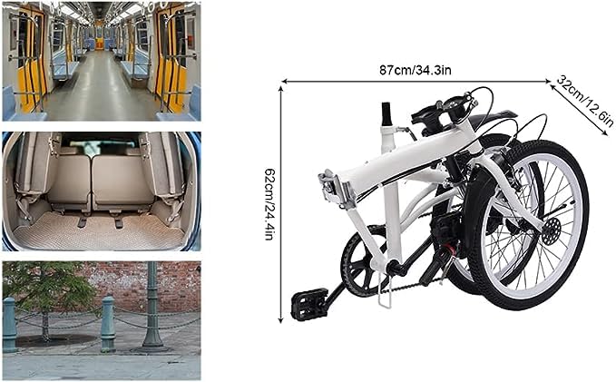 Folding Mountain Bike with 20" Wheels, 7-Speed