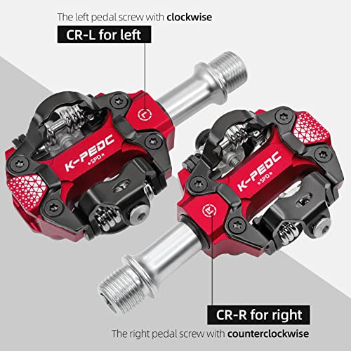 Dual-Sided Lightweight MTB Clipless Pedals with Cleats