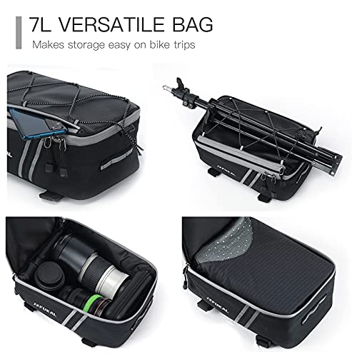 Waterproof Rear Bike Rack Pannier with Rain Cover