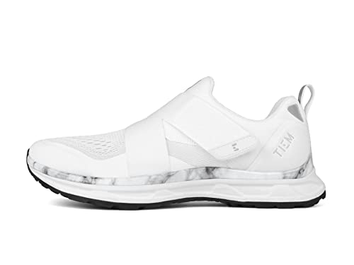 Women's White Marble Cycling Shoes - SPD Compatible