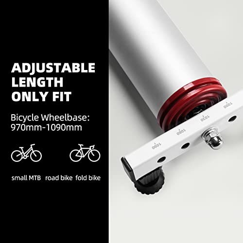 ROCKBROS Bike Rollers Adjustable Bike Trainer Stand Foldable Indoor Cycling Bicycle Roller with Resistance for MTB Road Bike Exercise (White)