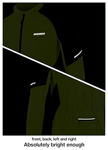 BERGRISAR Men's Long Sleeve Cycling Jersey (Yellow/Large)