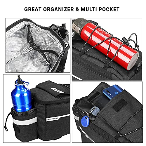 Insulated 8L Rear Bike Trunk with Bottle Holder