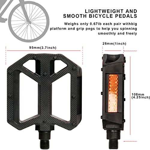 Reflective Mountain Bike Pedals 9/16