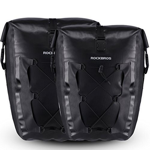 ROCKBROS Waterproof Bike Panniers - Black (x2)
