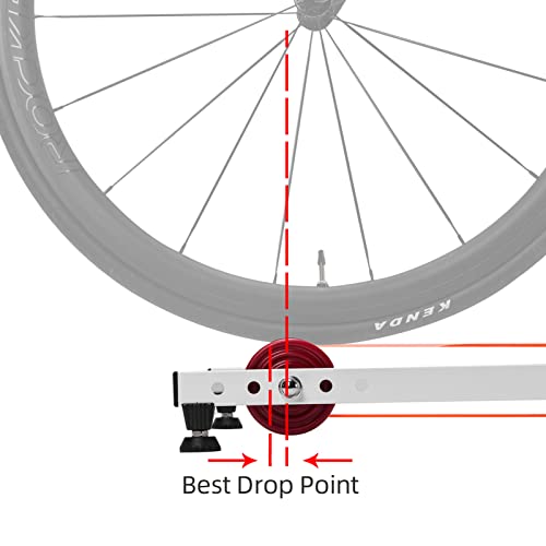 ROCKBROS Bike Rollers Adjustable Bike Trainer Stand Foldable Indoor Cycling Bicycle Roller with Resistance for MTB Road Bike Exercise (White)