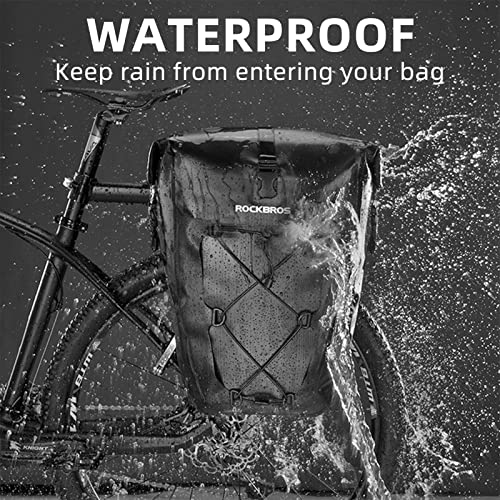 ROCKBROS Waterproof Bike Panniers - Black (x2)