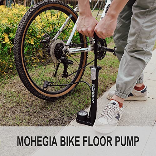 MOHEGIA Bike Pump with Gauge & 160 PSI