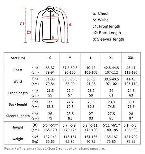 BERGRISAR Men's Long Sleeve Cycling Jersey (Yellow/Large)