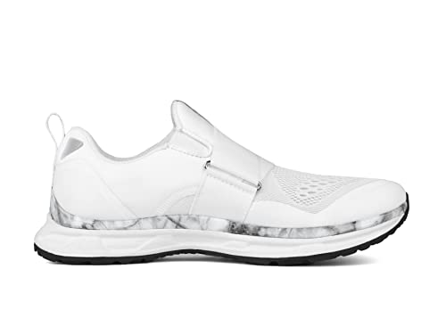 Women's White Marble Cycling Shoes - SPD Compatible