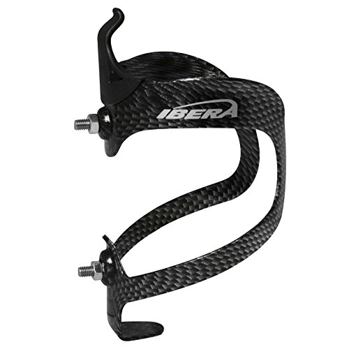 Ibera Lightweight Aluminum Bike Bottle Cage, Carbon