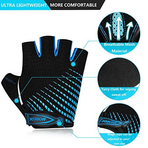 Breathable Gel Padded Cycling Gloves for Men/Women - Blue