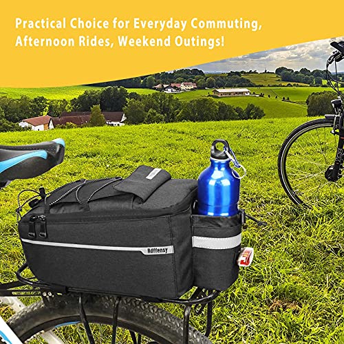 Insulated 8L Rear Bike Trunk with Bottle Holder