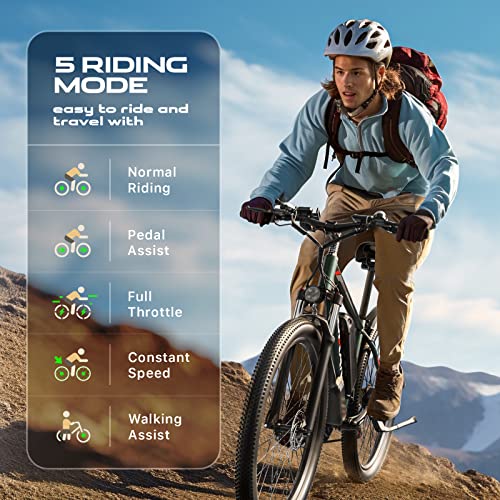 High-Powered Electronic Mountain Bike - 21 Speeds