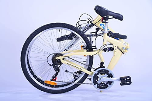 Columba 26" Folding Bike - 18 Speed Cream