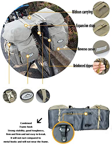 Waterproof 50L Bike Panniers with Rain Cover