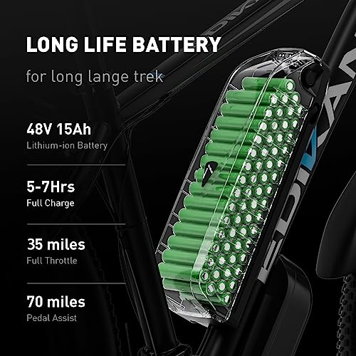 High-Powered Electronic Mountain Bike - 21 Speeds