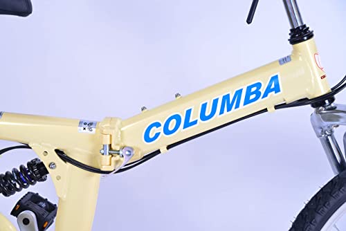 Columba 26" Folding Bike - 18 Speed Cream