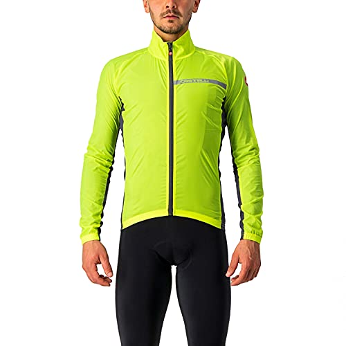 Castelli Squadra Stretch Jacket - Yellow/Gray - XL