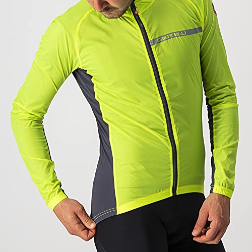 Castelli Squadra Stretch Jacket - Yellow/Gray - XL