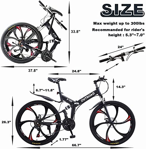 Folding 26 Inch Dual Suspension Mountain Bike