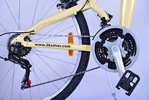 Columba 26" Folding Bike - 18 Speed Cream