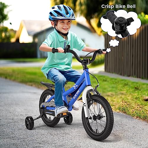 BABY JOY Kids Bike, 14 16 18 Inches Children Bikes for Boys Girls Age 3-8 Years w/Training Wheels, Handbrake, Coaster Brake & Removable Basket, Kids’ Bicycles of Multiple Colors