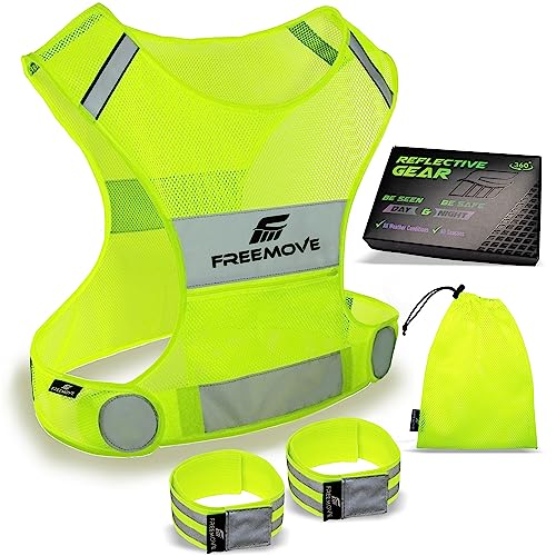 Reflective Cycling Vest with Zip Pocket and Bands