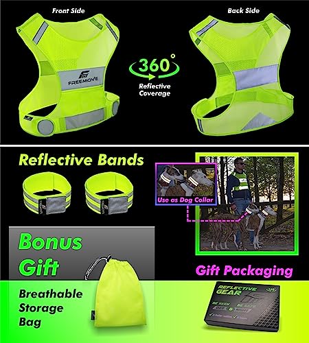 Reflective Cycling Vest with Zip Pocket and Bands