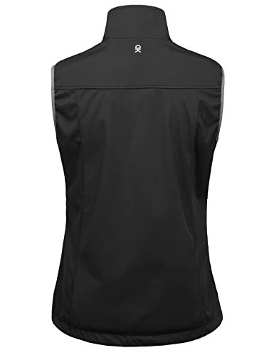 Women's Windproof Softshell Cycling Vest - Black