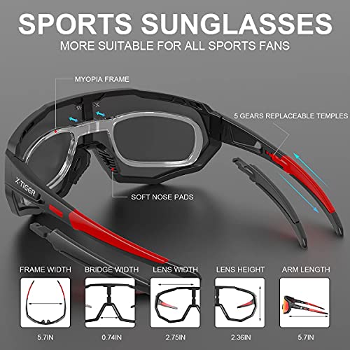X-TIGER Interchangeable Polarized Cycling Sunglasses
