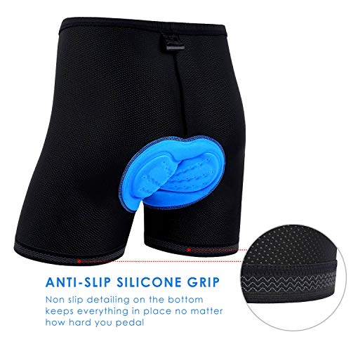 Ohuhu Men's Cycling Underwear Shorts, Black
