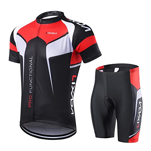 Lixada Men's Cycling Jersey and Shorts Set