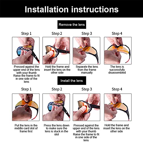 X-TIGER Interchangeable Polarized Cycling Sunglasses