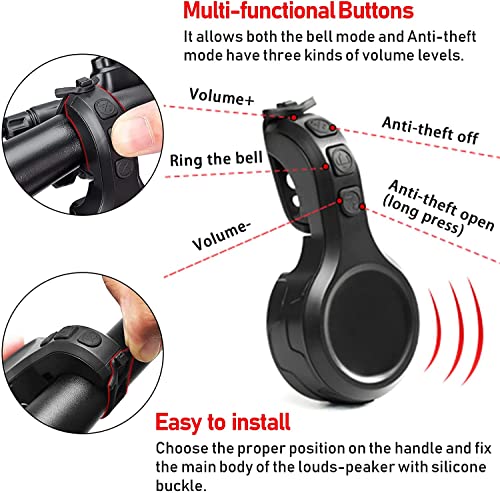 Adjustable Electric Bike Horn with USB Recharge