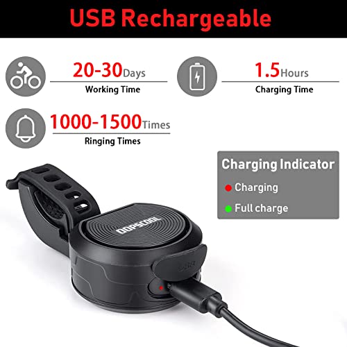 Adjustable Electric Bike Horn with USB Recharge