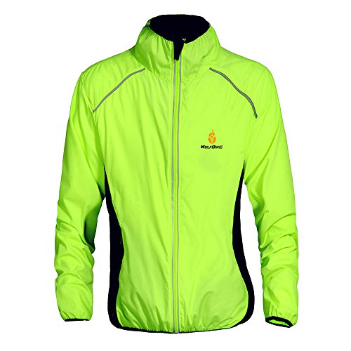 WOLFBIKE Green Long Sleeve Cycling Wind Coat - XL