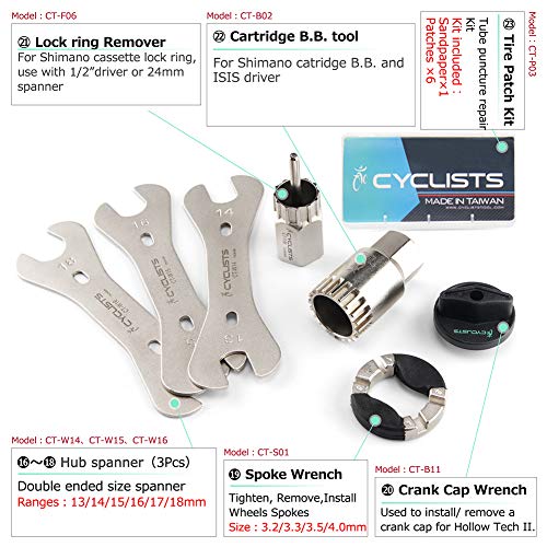 Bike Repair Tool Set with Storage Case