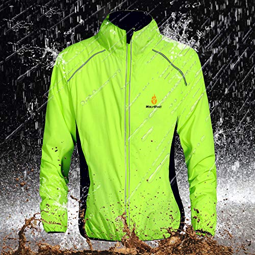 WOLFBIKE Green Long Sleeve Cycling Wind Coat - XL