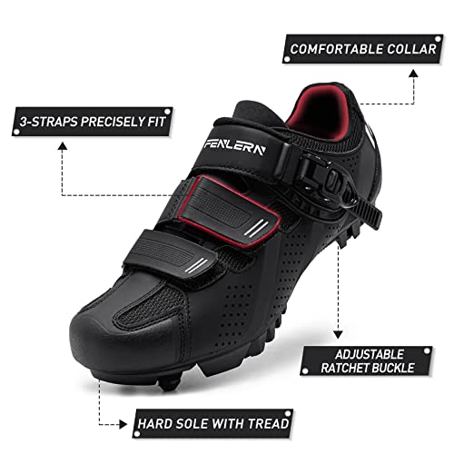 FENLERN Men's MTB Shoes with Ratchet Buckle