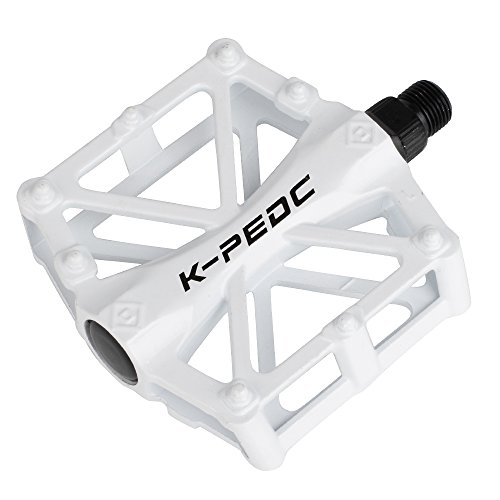 White Aluminium CNC Bike Pedals for MTB BMX