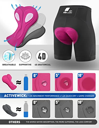 Women's 4D Padded Cycling Shorts - Black